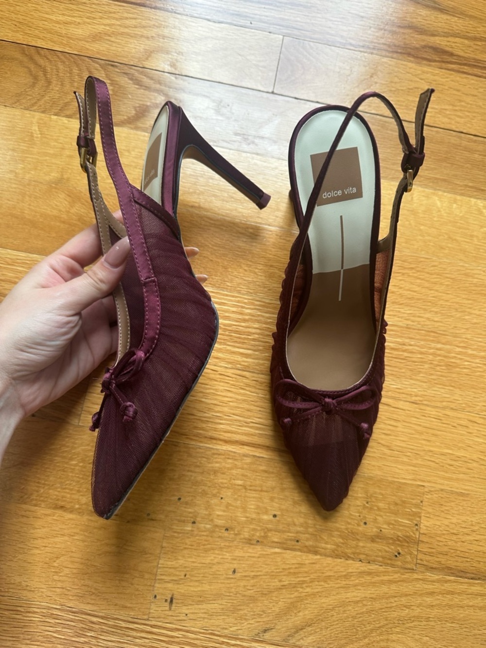 Dolce Vita Yela Slingback Pump in Cranberry - Picture 2 of 6